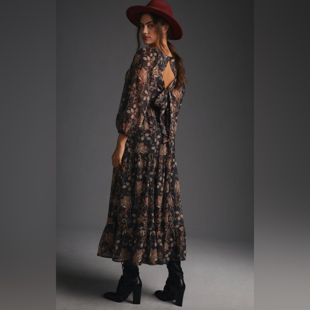 Let Me Be Square Neck Smocked Maxi Dress XXS - Picture 4 of 9